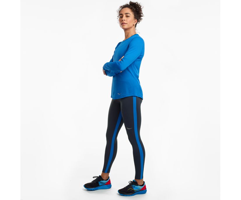 Saucony Stopwatch Long Sleeve Women's Shirts Blue | AU 296PJJQ